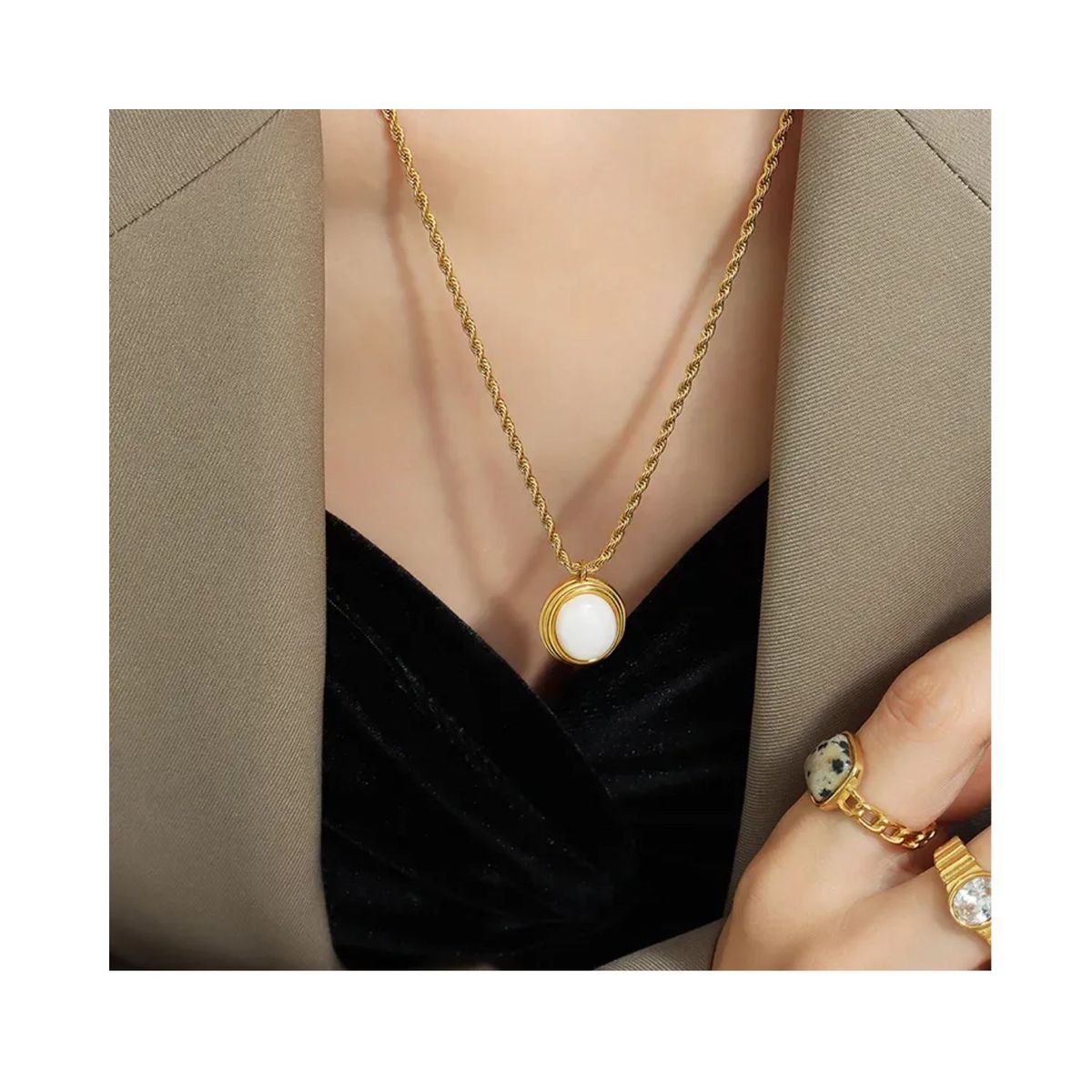 GENERICO - Collar perla natural encanto Frances