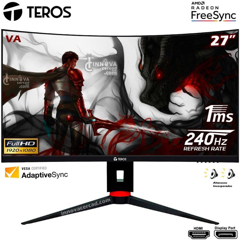 TEROS - Monitor Teros TE-2764G 27 VA 240hz 1ms 1920x1080 Full HD HDMIDP