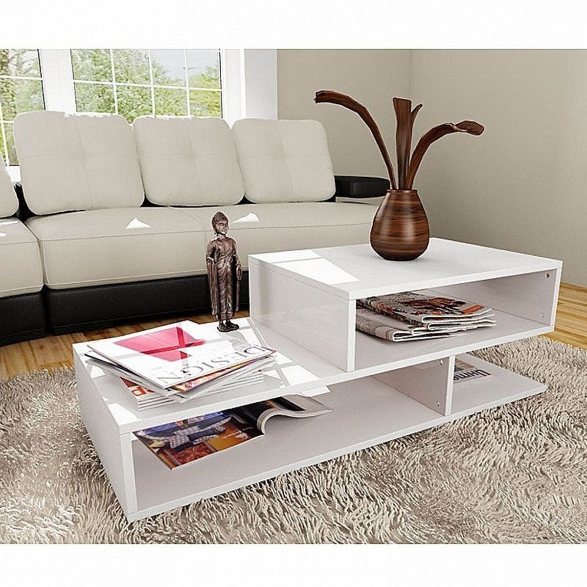 TU MESITA - Mesa de Centro Moderna Thais Blanco