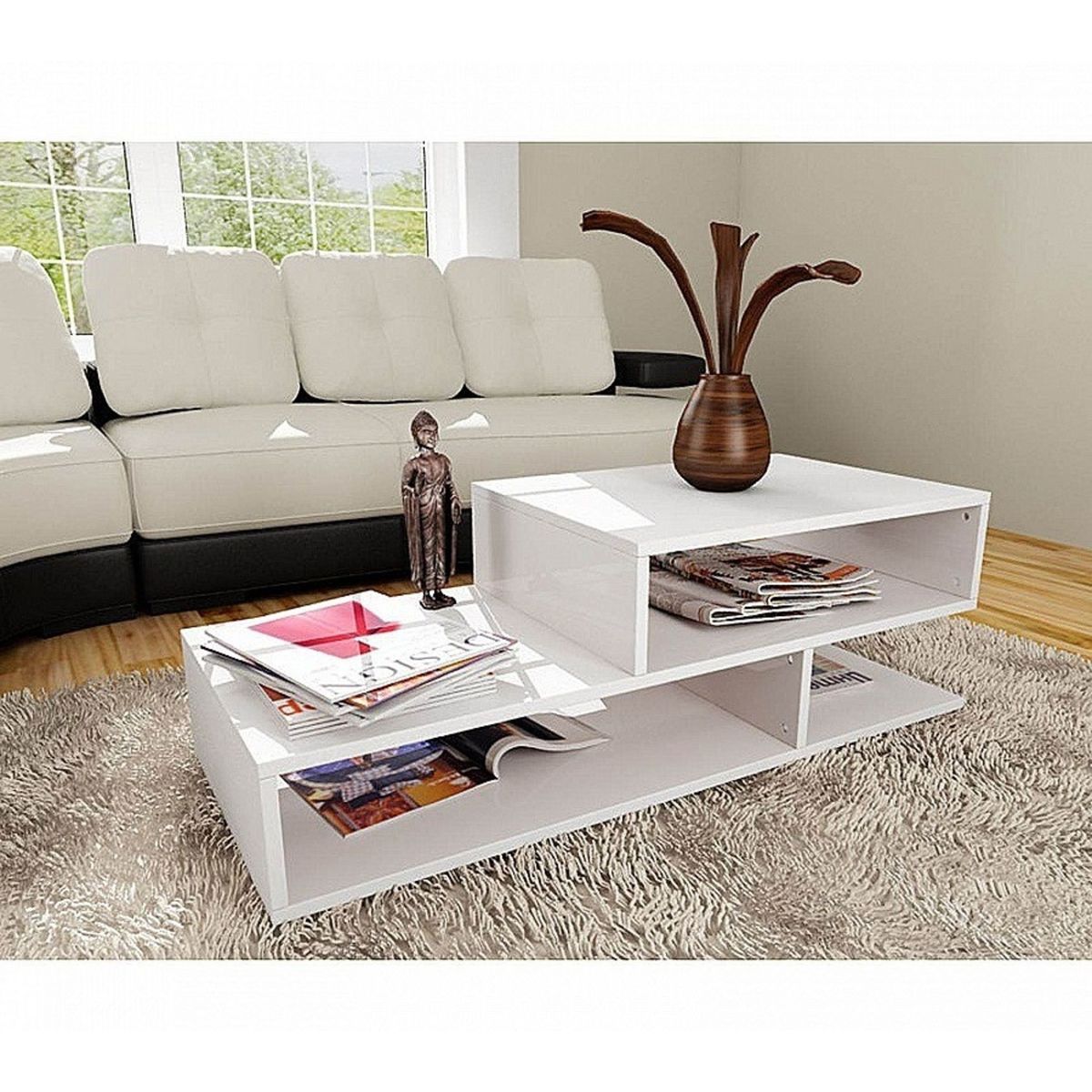 TU MESITA - Mesa de Centro Moderna Thais Blanco