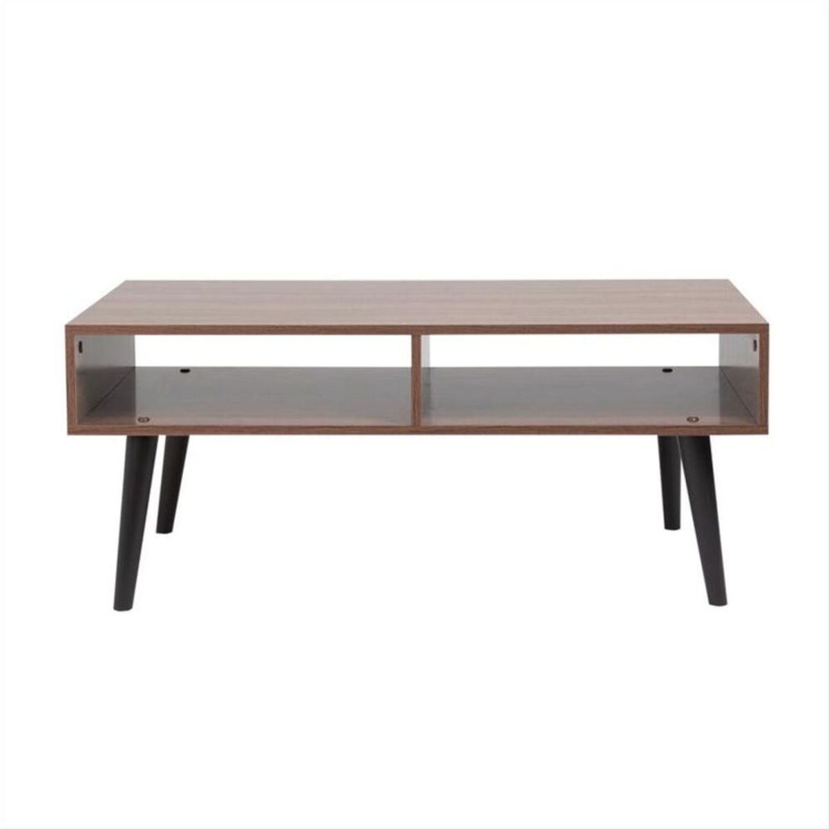 TU MESITA - Mesa De Centro Con 2 Compartimientos Abiertos Nilo Café