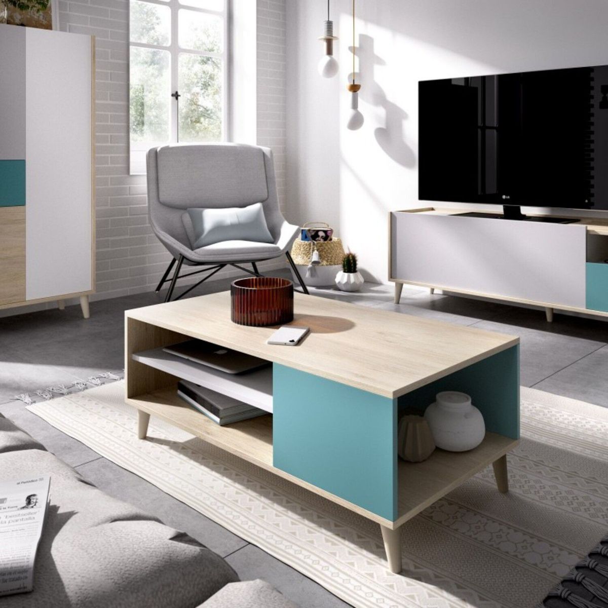 TU MESITA - Mesa de Centro Moon Melamina 18mm