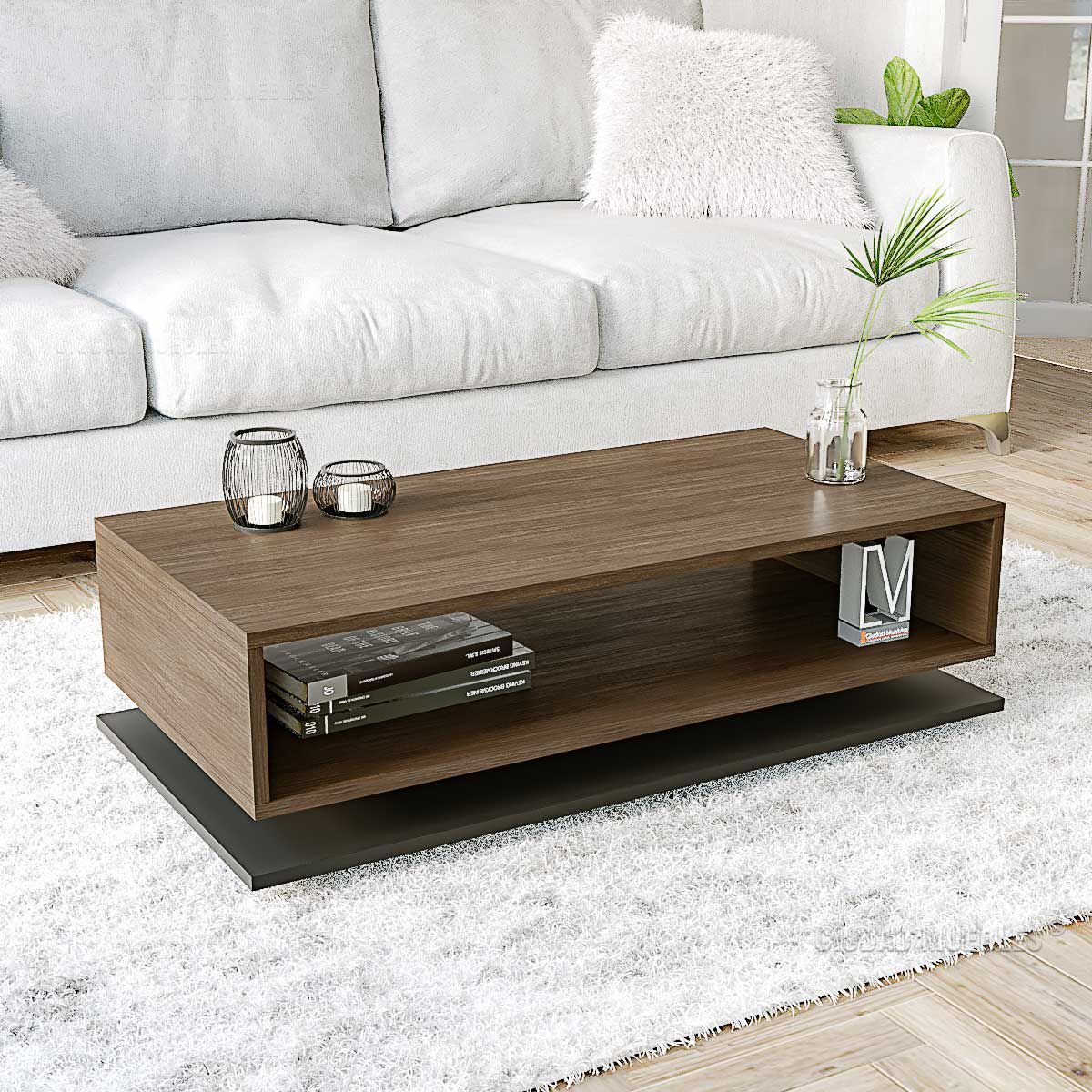 TU MESITA - Mesa de Centro Ivana Moderna Rectangular c/Base