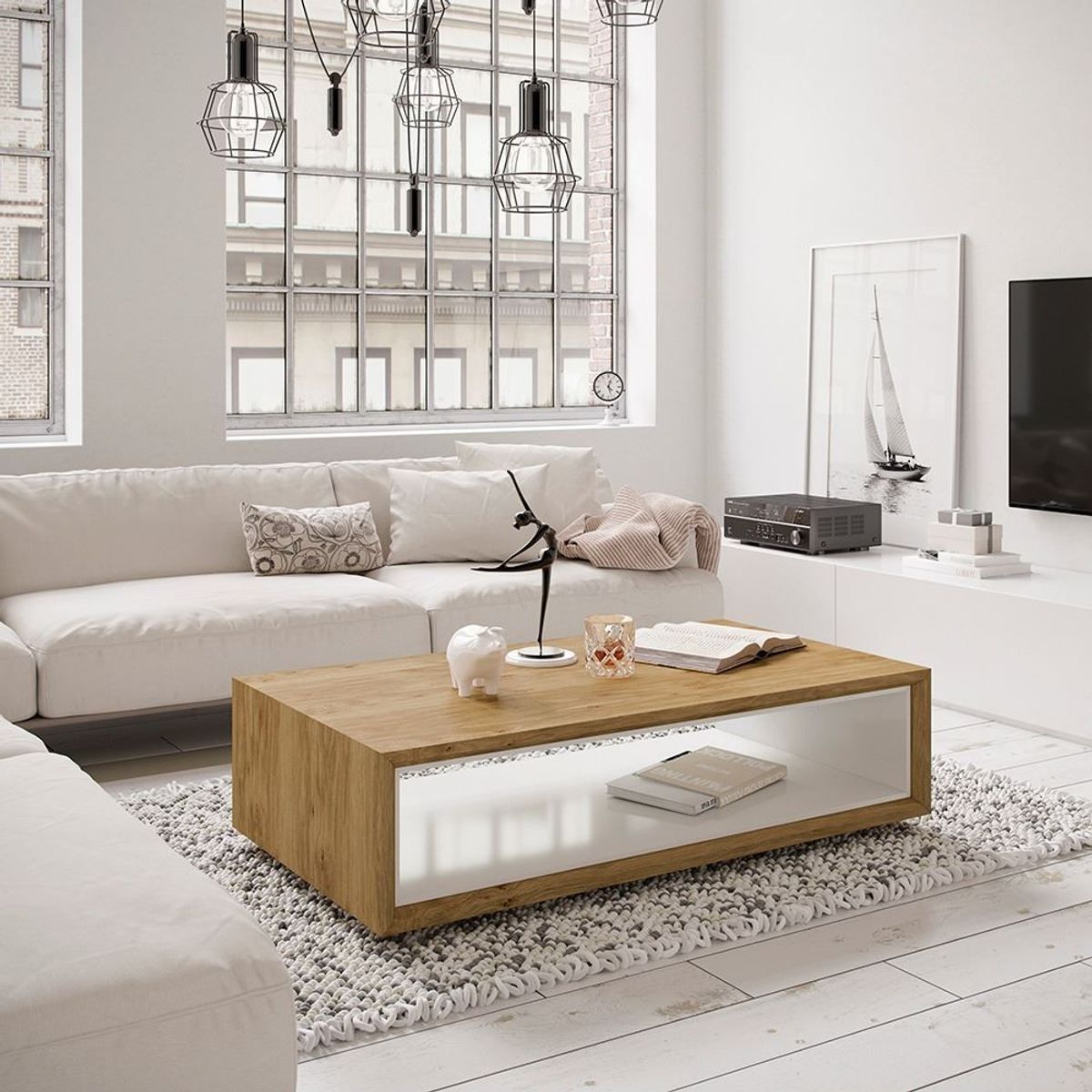 TU MESITA - Mesa de Centro Frame Tracy 100x60x40cm