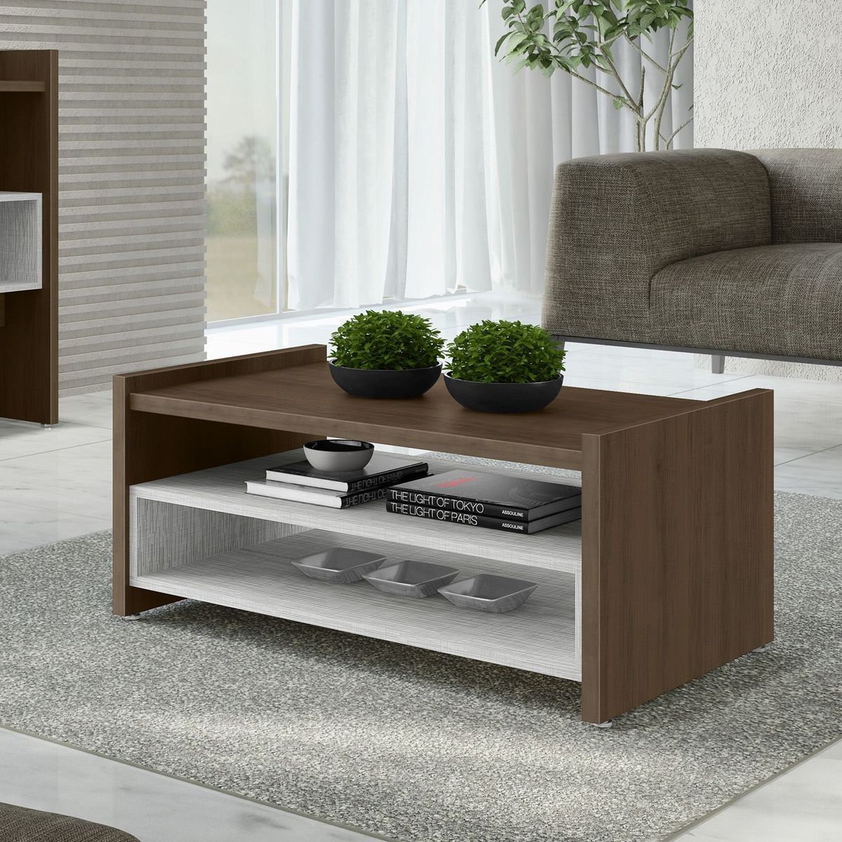 TU MESITA - Mesa de Centro Vancouber Melamina Marrón