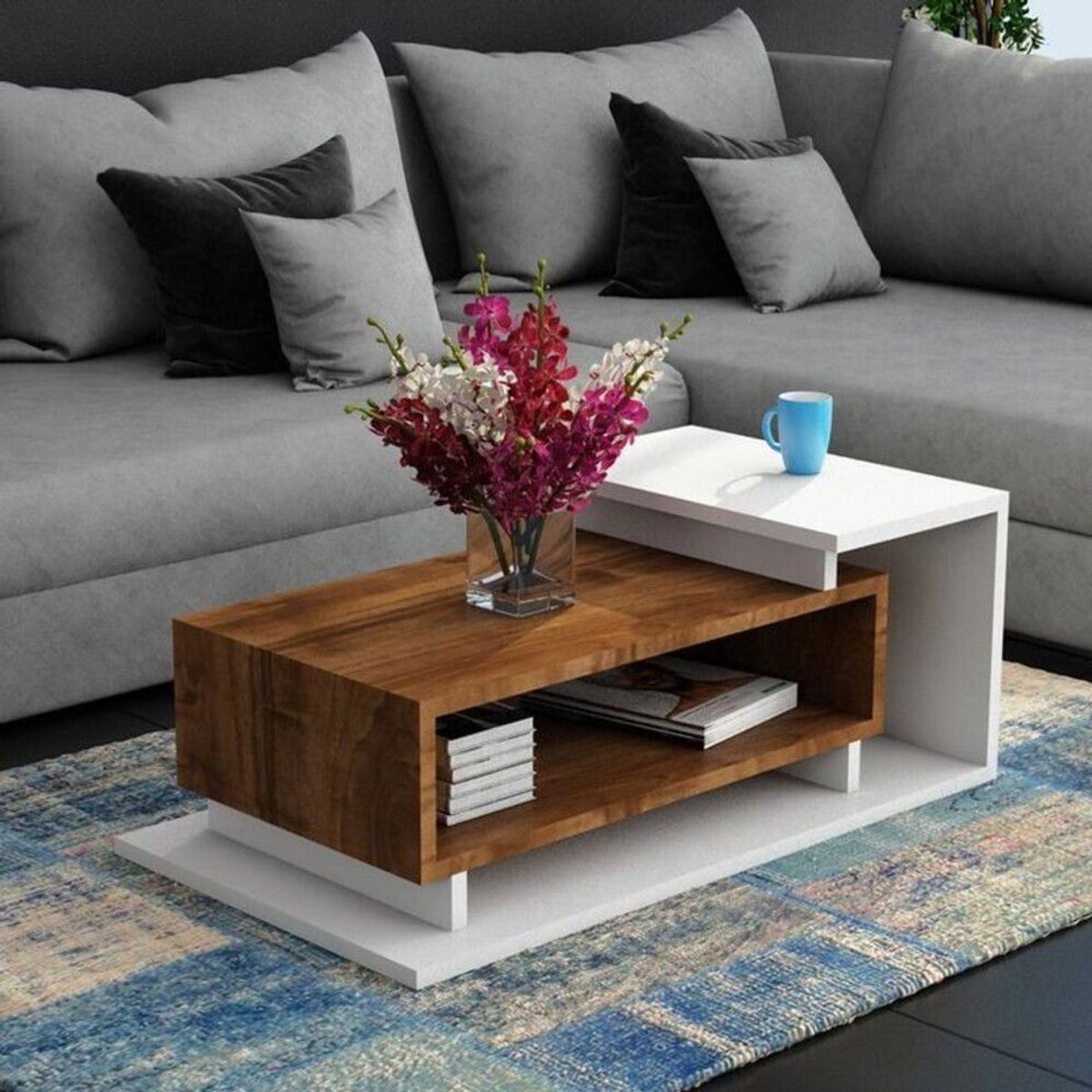 TU MESITA - Mesa de Centro Minimalista Leah Blanco