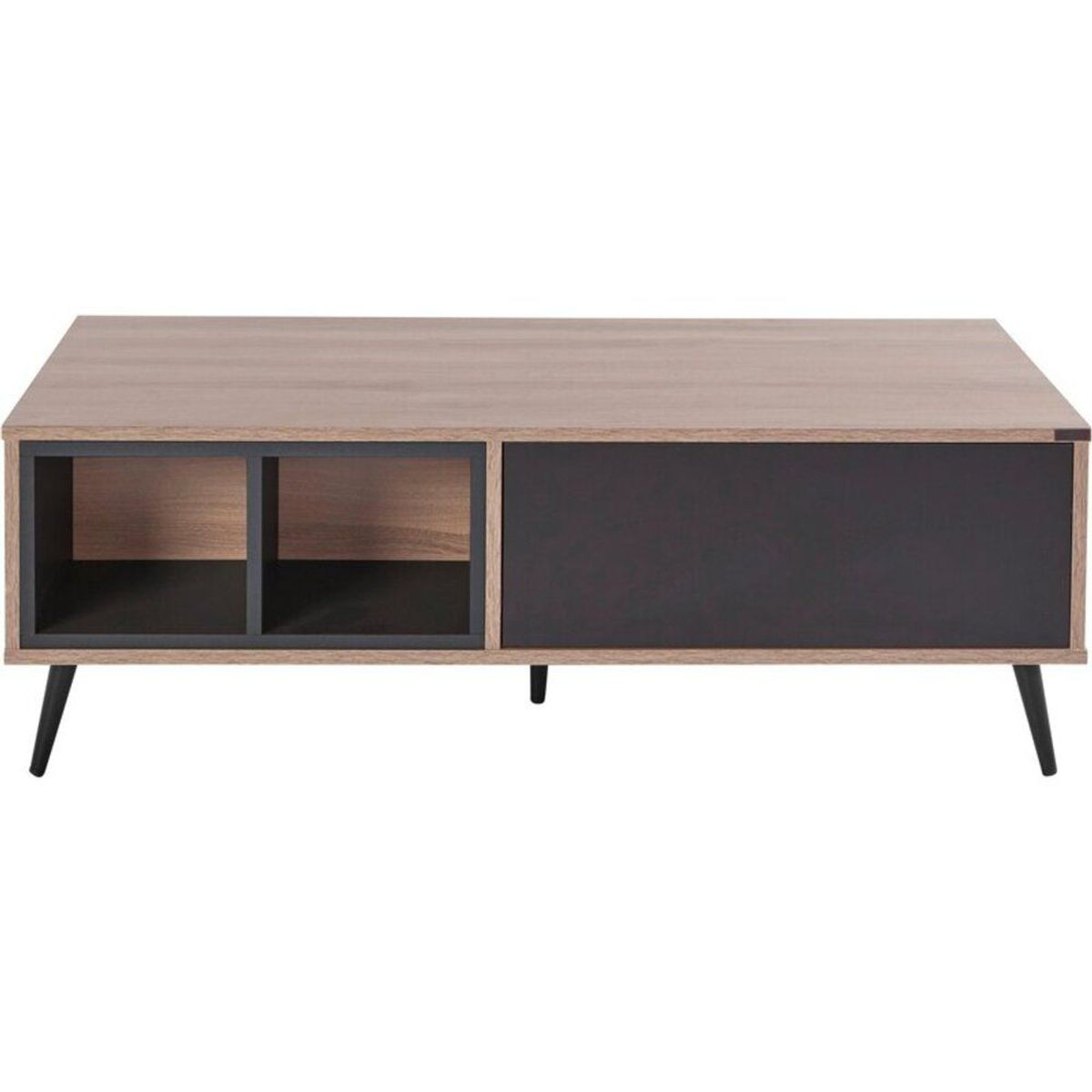 TU MESITA - Mesa de Centro Moderno Miller con Compartimientos y 1 Cajón