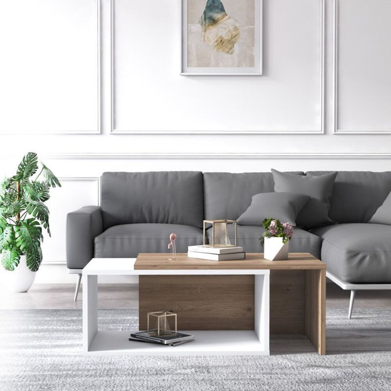 TU MESITA - Mesa de Centro Moderna Felicia con Tablero Movible