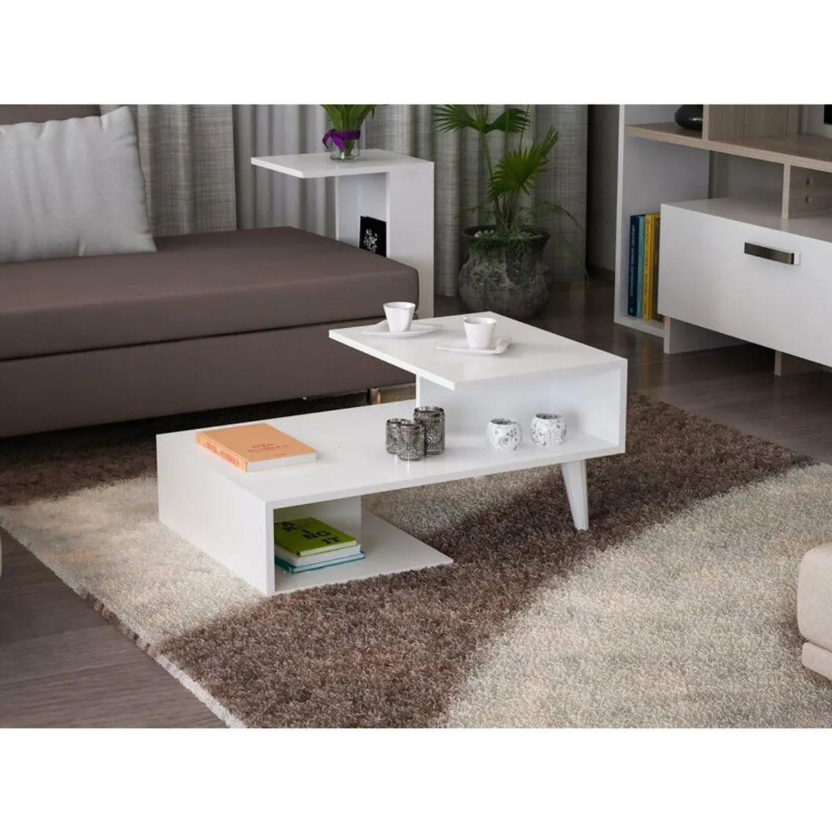 TU MESITA - Mesa de Centro Vero Melamina Blanca