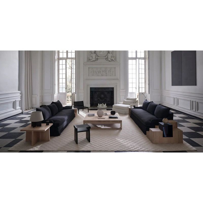 TU MESITA - Mesa de Centro Contemporáneo Piqué Marrón Pastel 2 Piezas