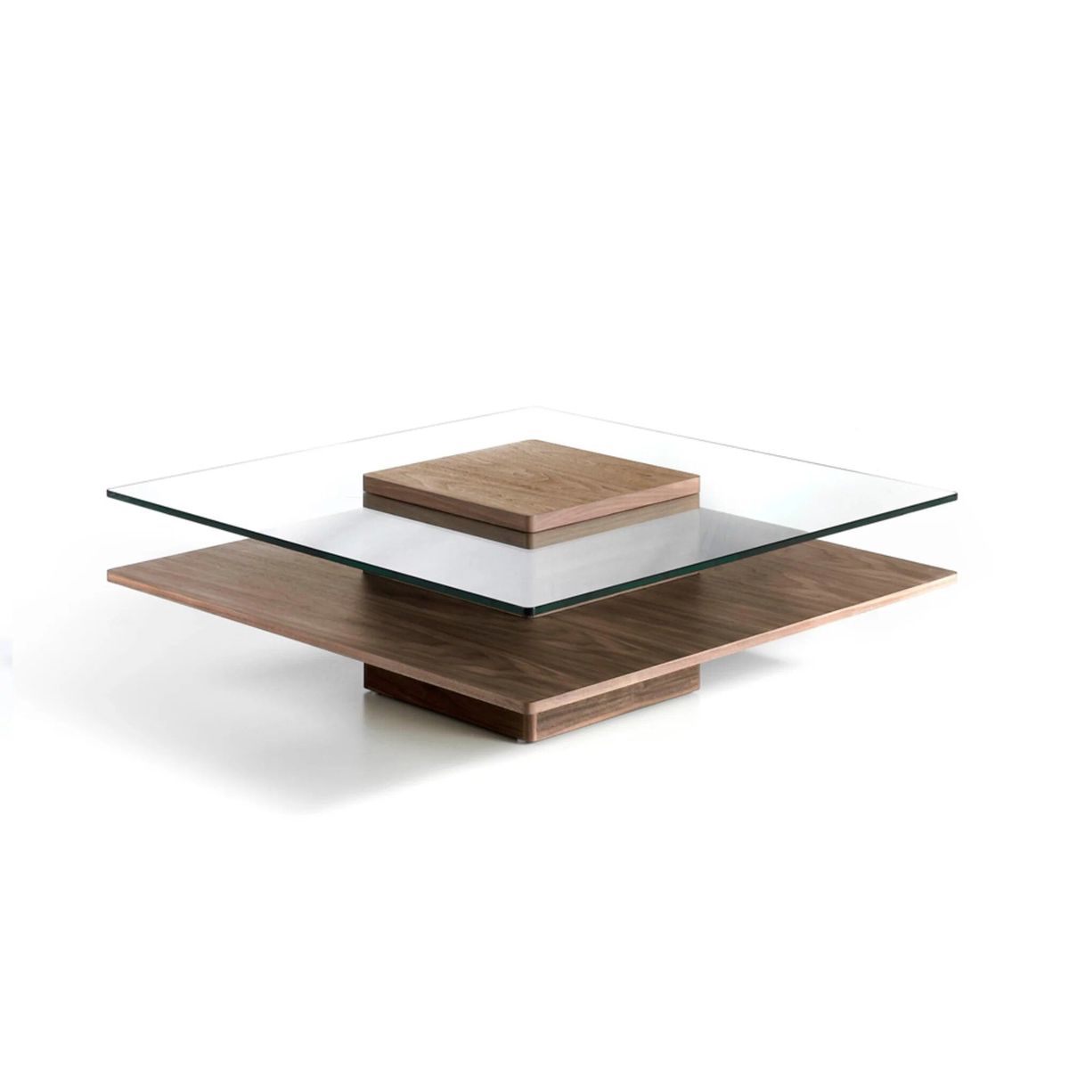 TU MESITA - Mesa de Centro Moré Marrón con Cristal 100cm