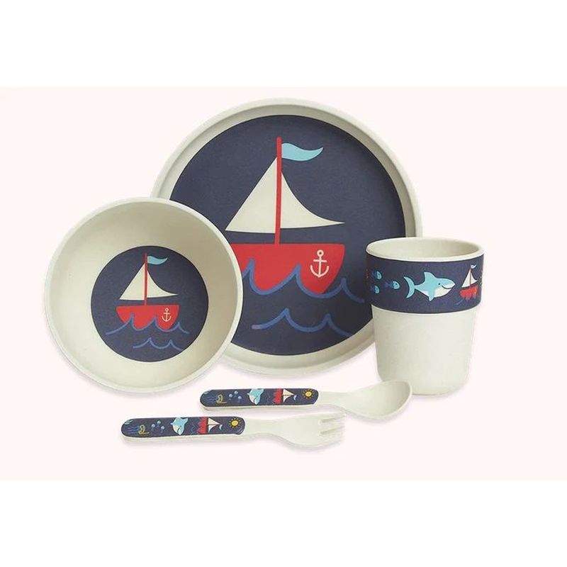 PENNY SCALLAN DESIGNS - BAMBOO MEALTIME SET - ANCHORS AWAY