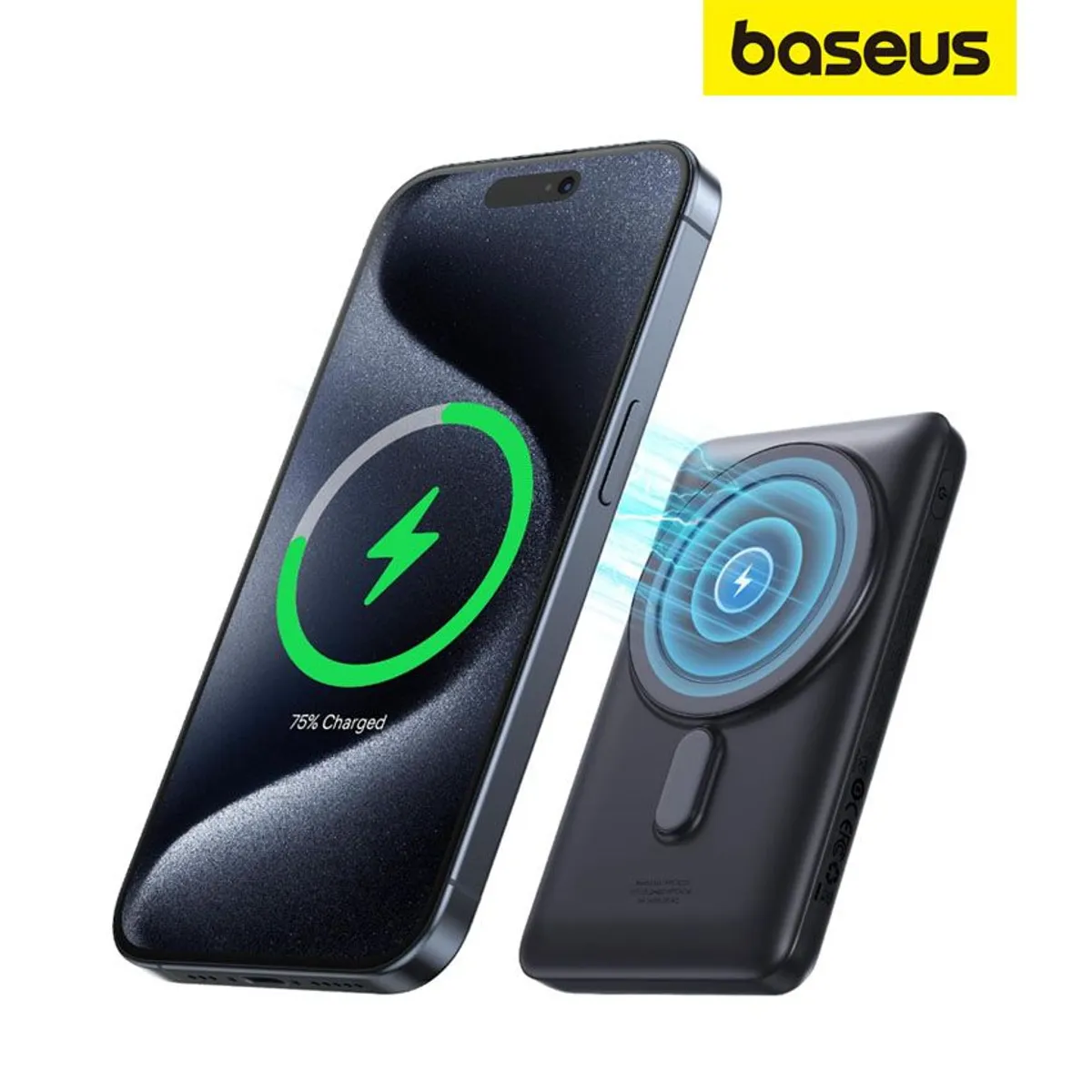BASEUS - Baseus PowerBank MagSafe 20W con Soporte Pantalla LED 10000mAh