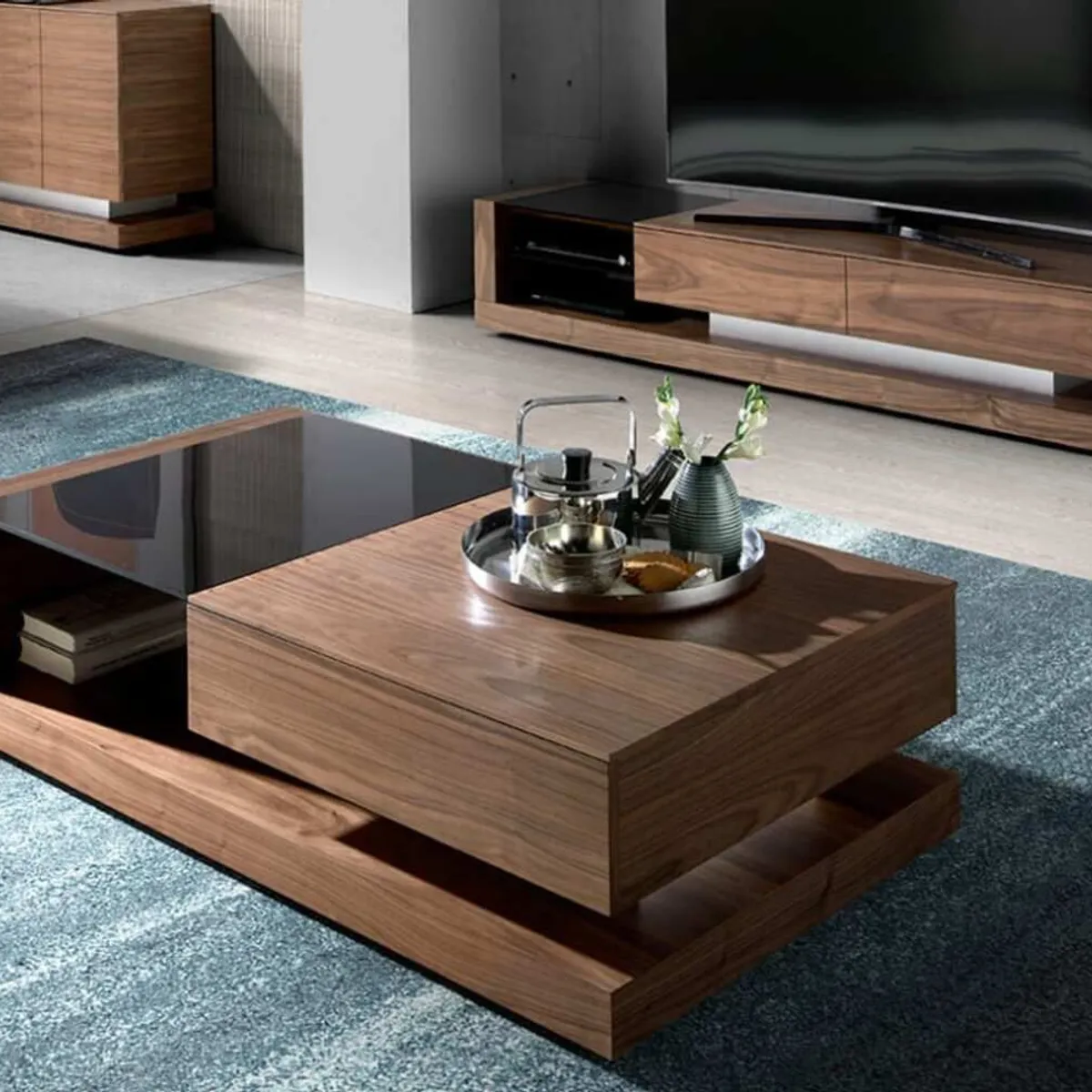 TU MESITA - Mesa de Centro Avedon Marrón 130cm