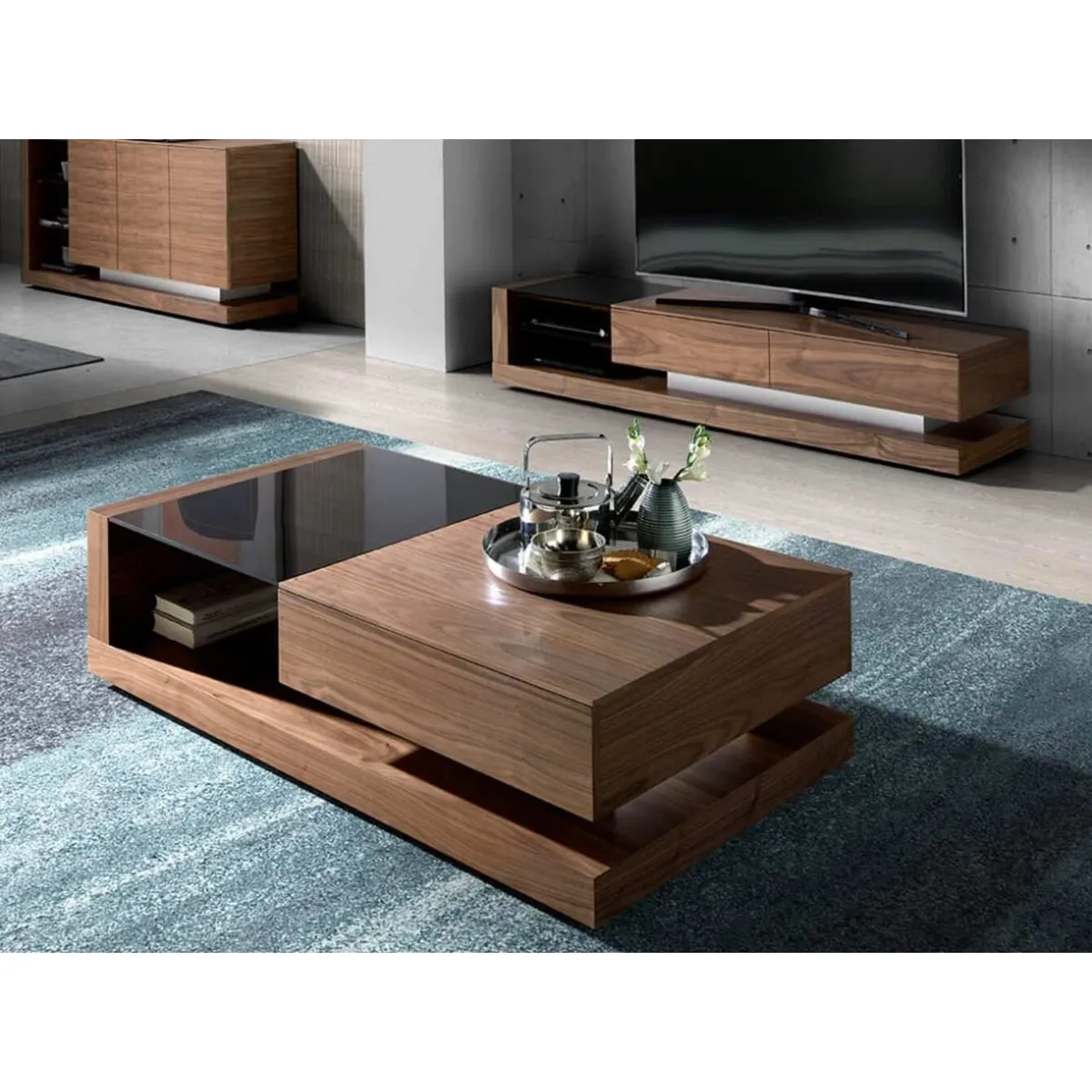 TU MESITA - Mesa de Centro Avedon Marrón 130cm