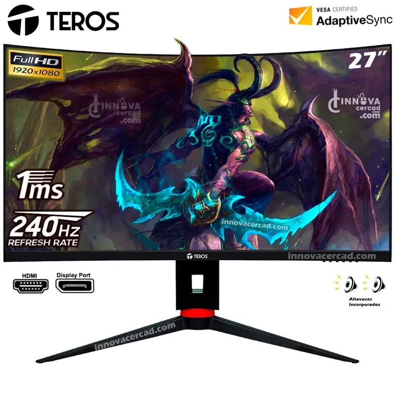 TEROS - Monitor Teros Curvo 27 240hz 1ms TE-2764G 1920x1080 Full HD