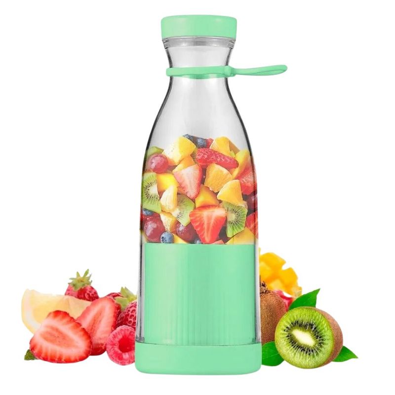 INSPIRA - Botella Licuadora Portátil Recargable USB Verde 420 ml