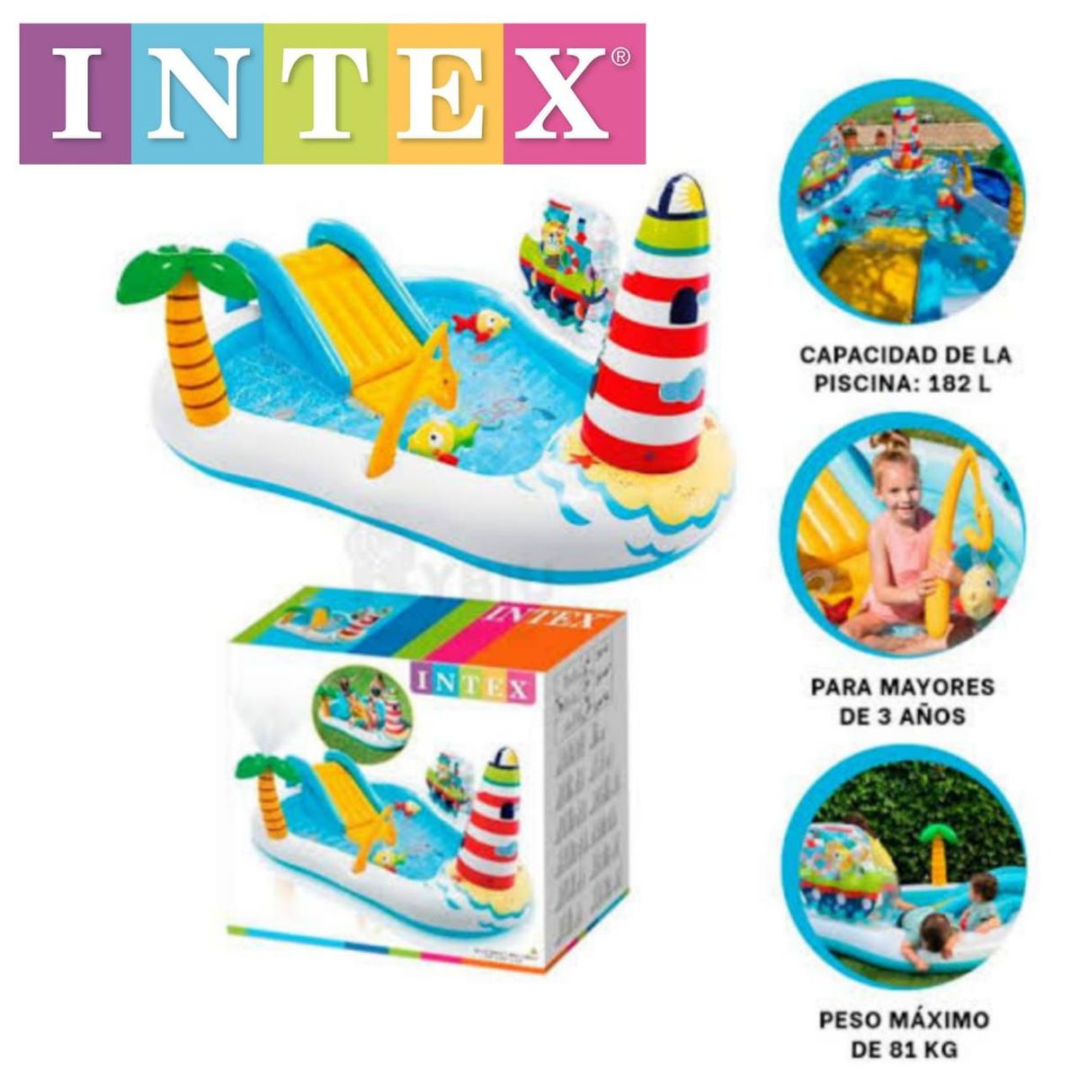GENERICO - Piscina Centro de Juego Inflable de Pesca para Niños