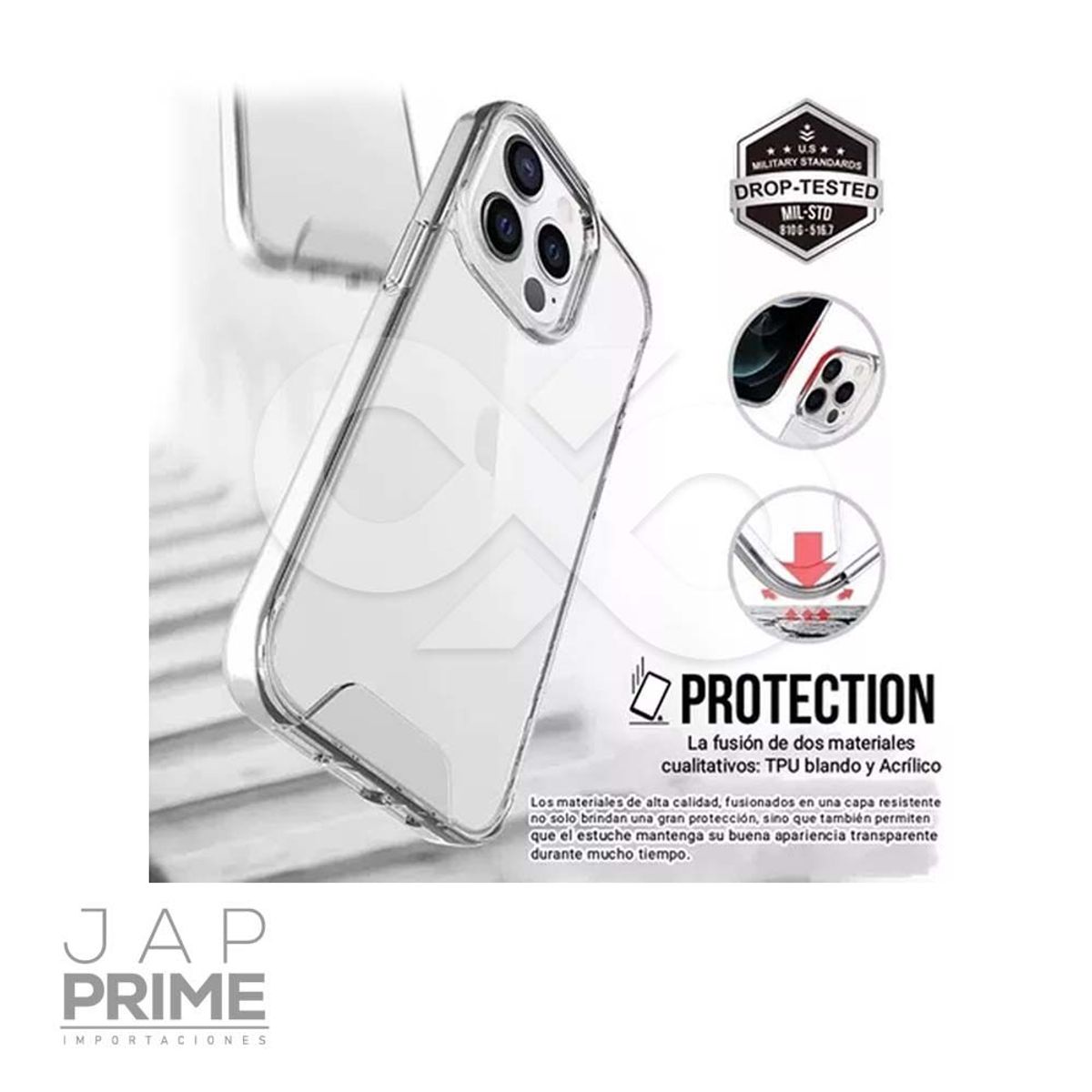 GENERICO - Case Space transparente con mica para Samsung A04E PREMIUM vip