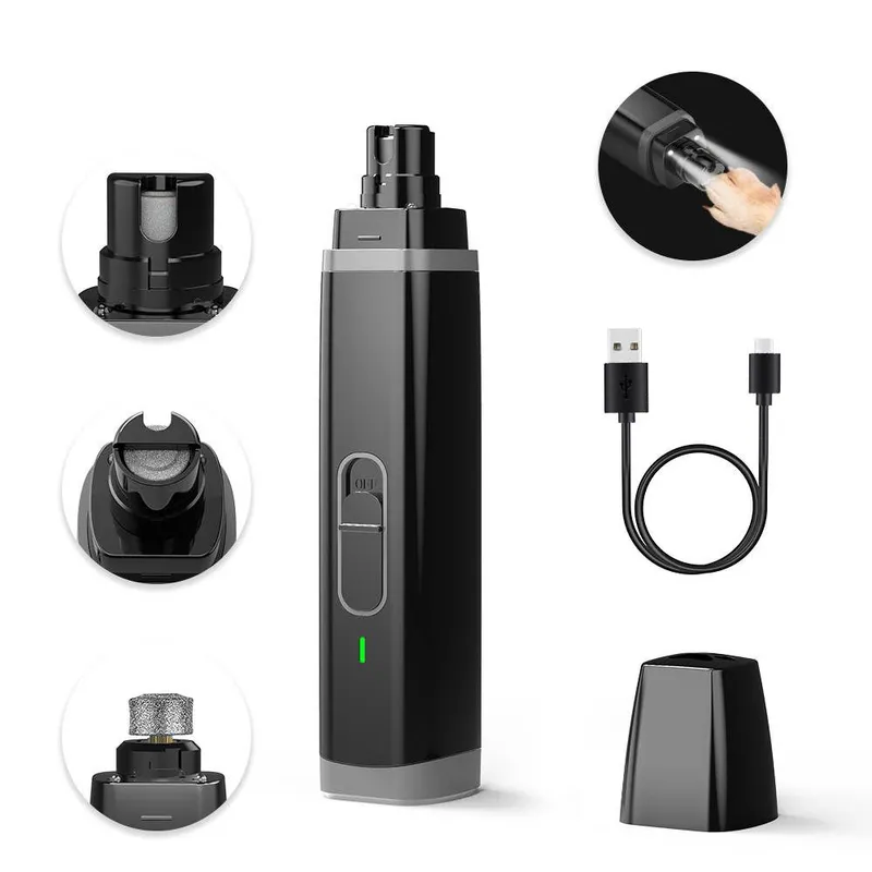 GENERICO - CORTAÚÑAS ELÉCTRICO PROFESIONAL PARA PERROS Y GATOS LUZ LED