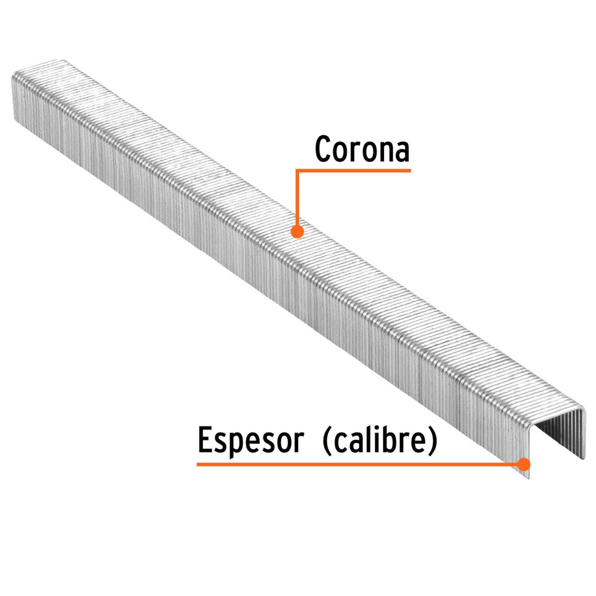 TRUPER - GRAPAS corona 3/8" calibre 22, 8mm, 5000 UNIDADES TRUPER