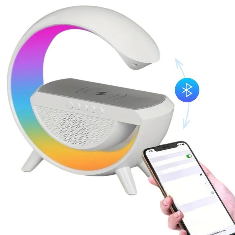 HYGGE - Parlante G Lampara Led con Bluetooth Radio y Cargador.