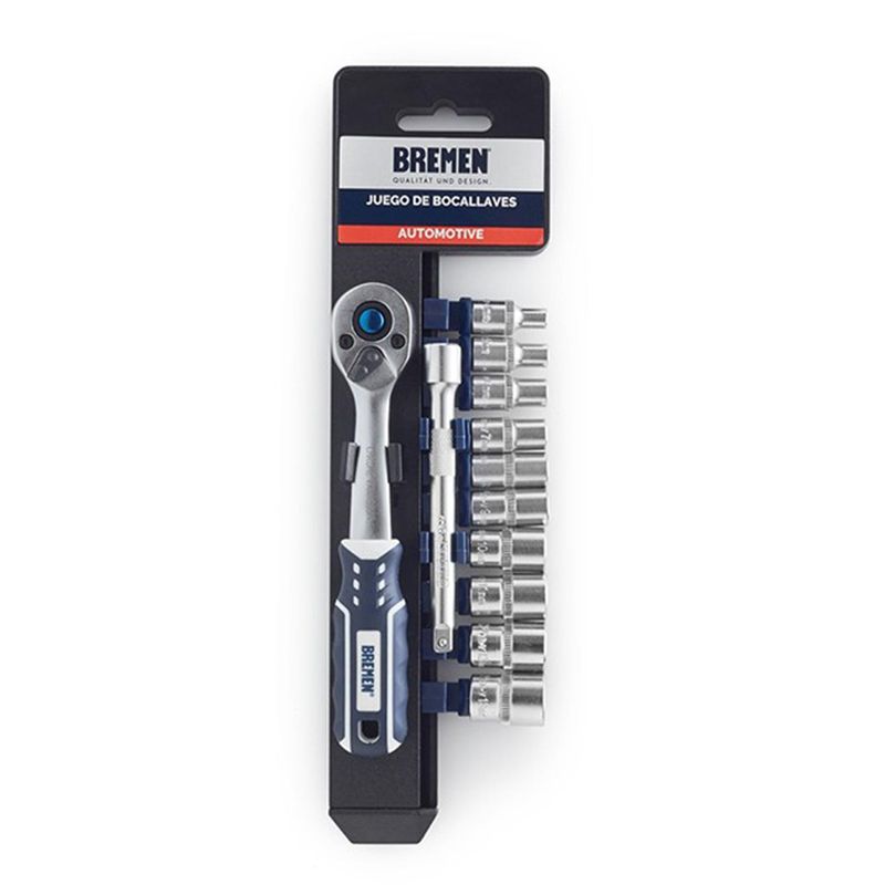 BREMEN - Set de Dados Milimétricos Hex 1/4" x 12 Piezas Bremen 6656