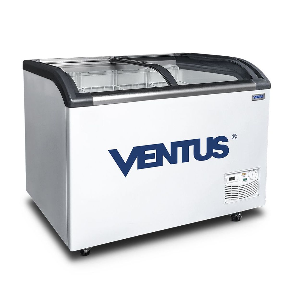 VENTUS - Congeladora Tapa De Vidrio Curva Blanco de 320L CTV-320Q VENTUS