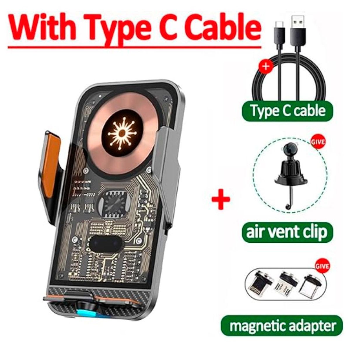 GENERICO - Holder Cargador Soporte Ajustable De Telefono Celular para Auto Carro
