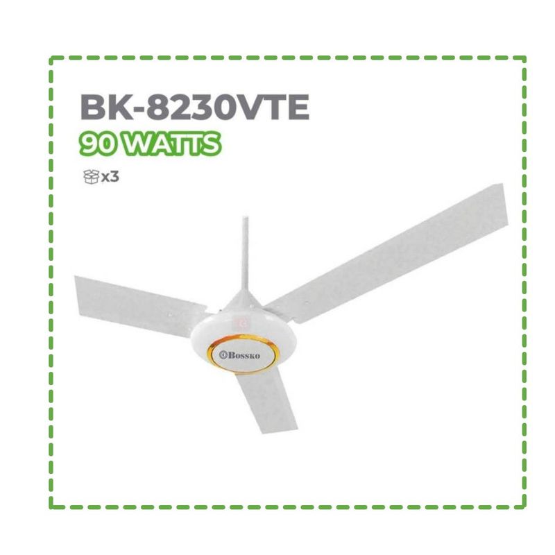 BOSSKO - Ventilador de Techo Bossko 56"  90 Watts  BK-8230VTE X3UNIDADES