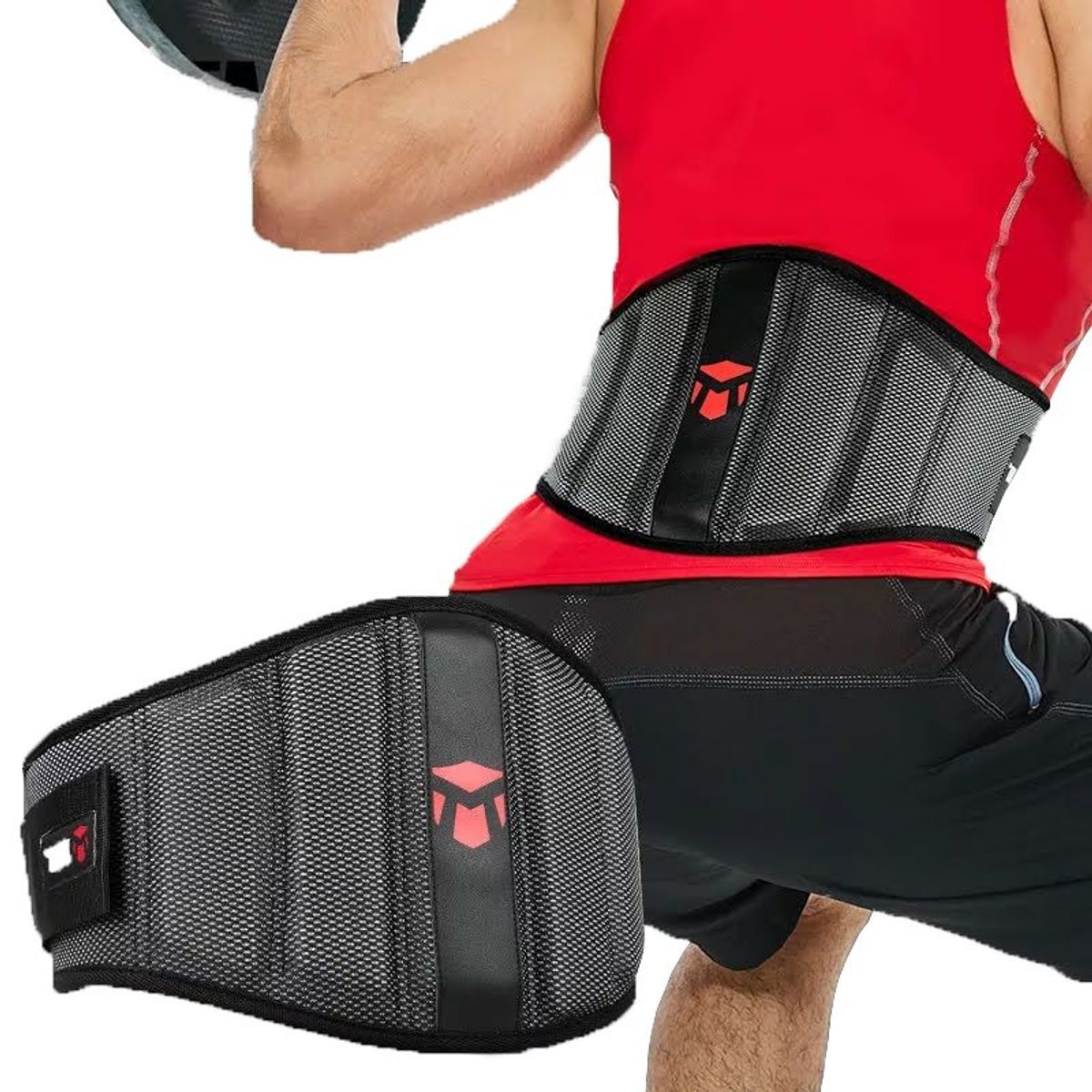 TMT - Cinturón Faja Levantamiento De Pesas Para Gimnasio - Talla M