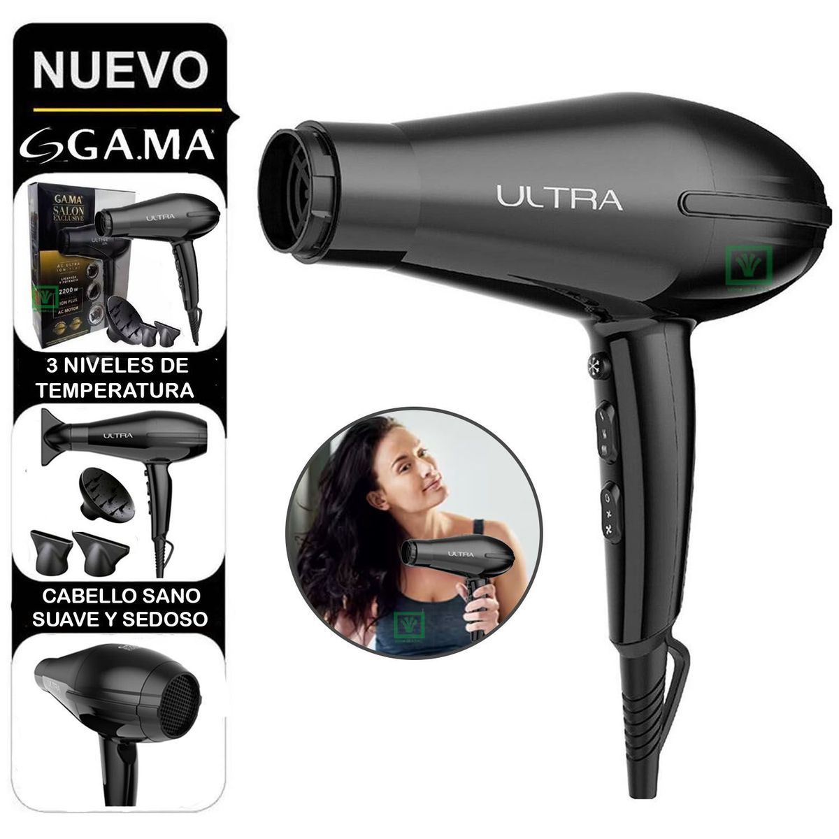 GAMA - Secadora Profesional Salon Exclusive Utra Ion 2200 watts.