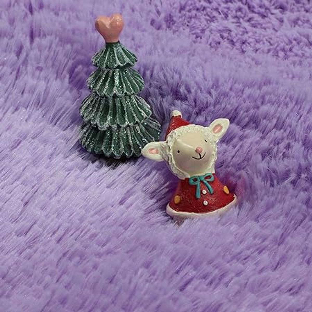 GENERICO - Bajada de cama redonda 100x100CM LILA