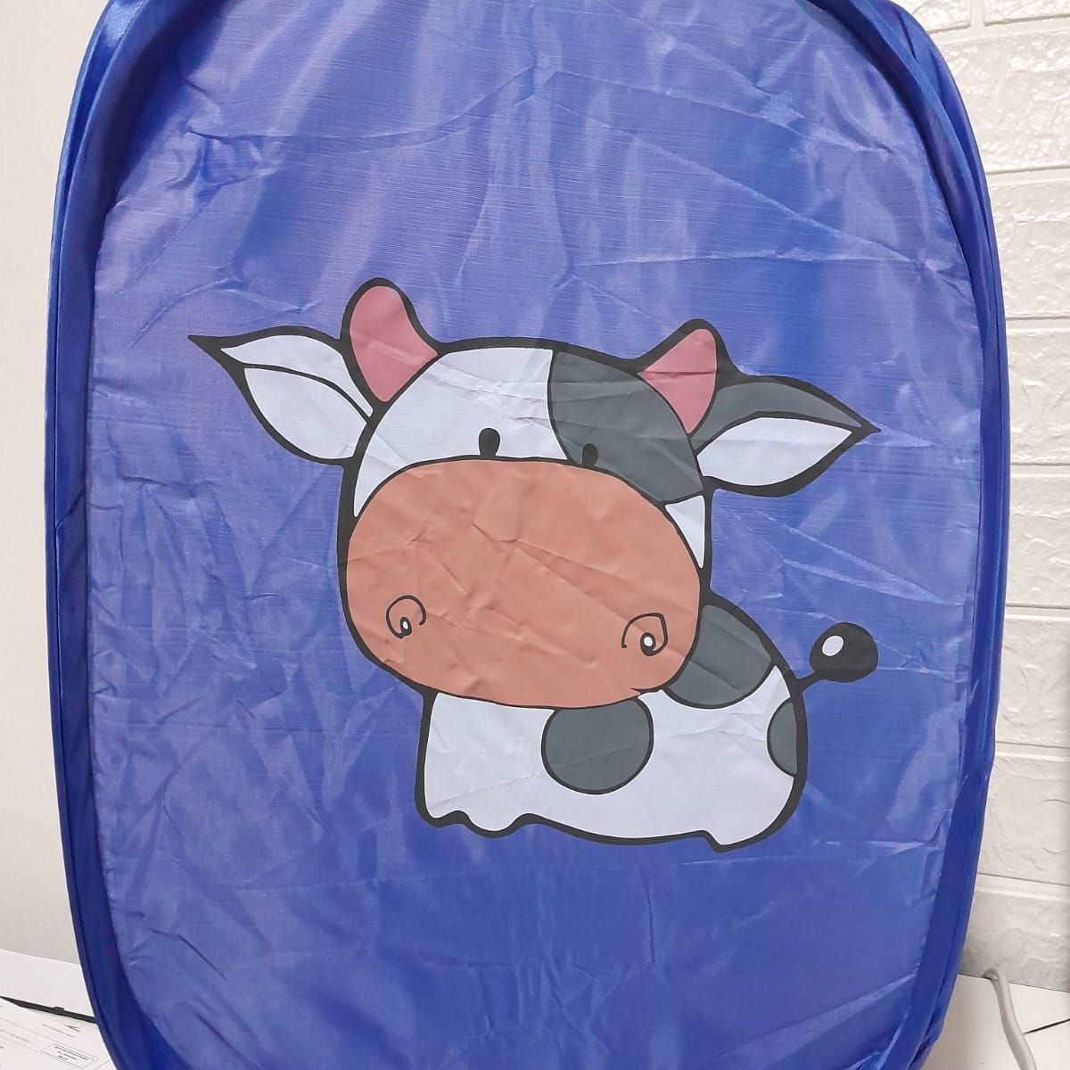 GENERICO - CANASTA CESTA PLEGABLE INFANTIL PARA ROPA SUCIA AZUL MARINO