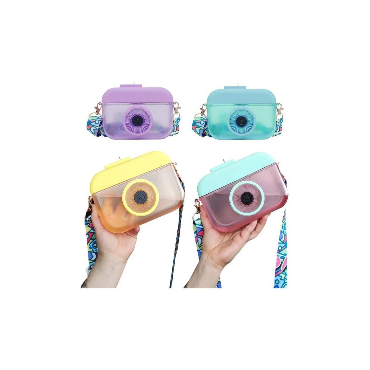 GENERICO - Tomatodo Kawai Diseño Cámara 400ml CELESTE