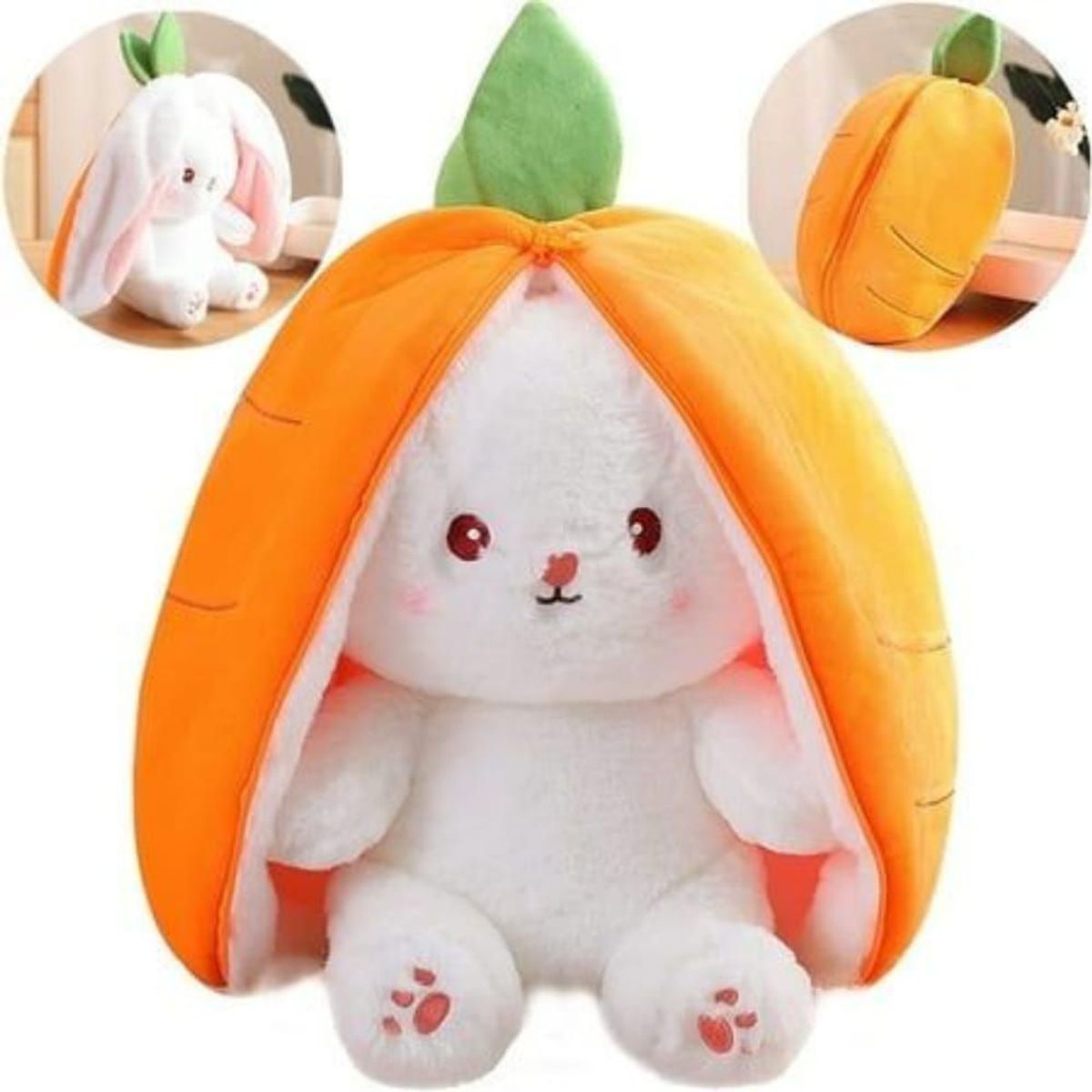 GENERICO - Peluche Conejo Zanahoria Reversible Pandora Home