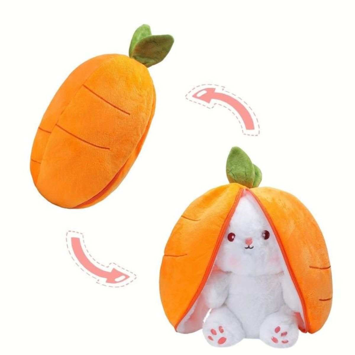 GENERICO - Peluche Conejo Zanahoria Reversible Pandora Home