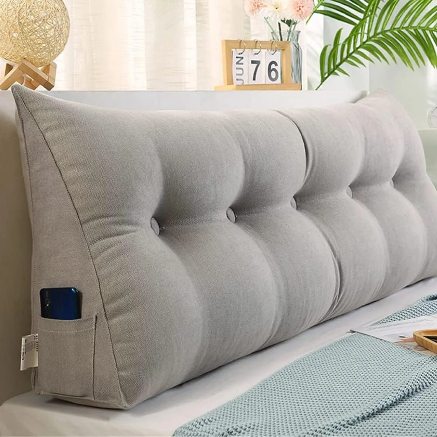 Cojin Triangular Espaldar De Cama Con Cojines Cojines Grandes Cama