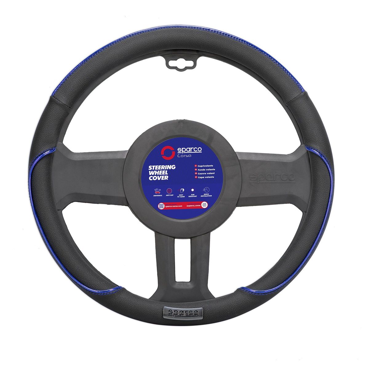 SPARCO - Forro De Timon Funda Cubre Volante Azul Sparco SPS135BL