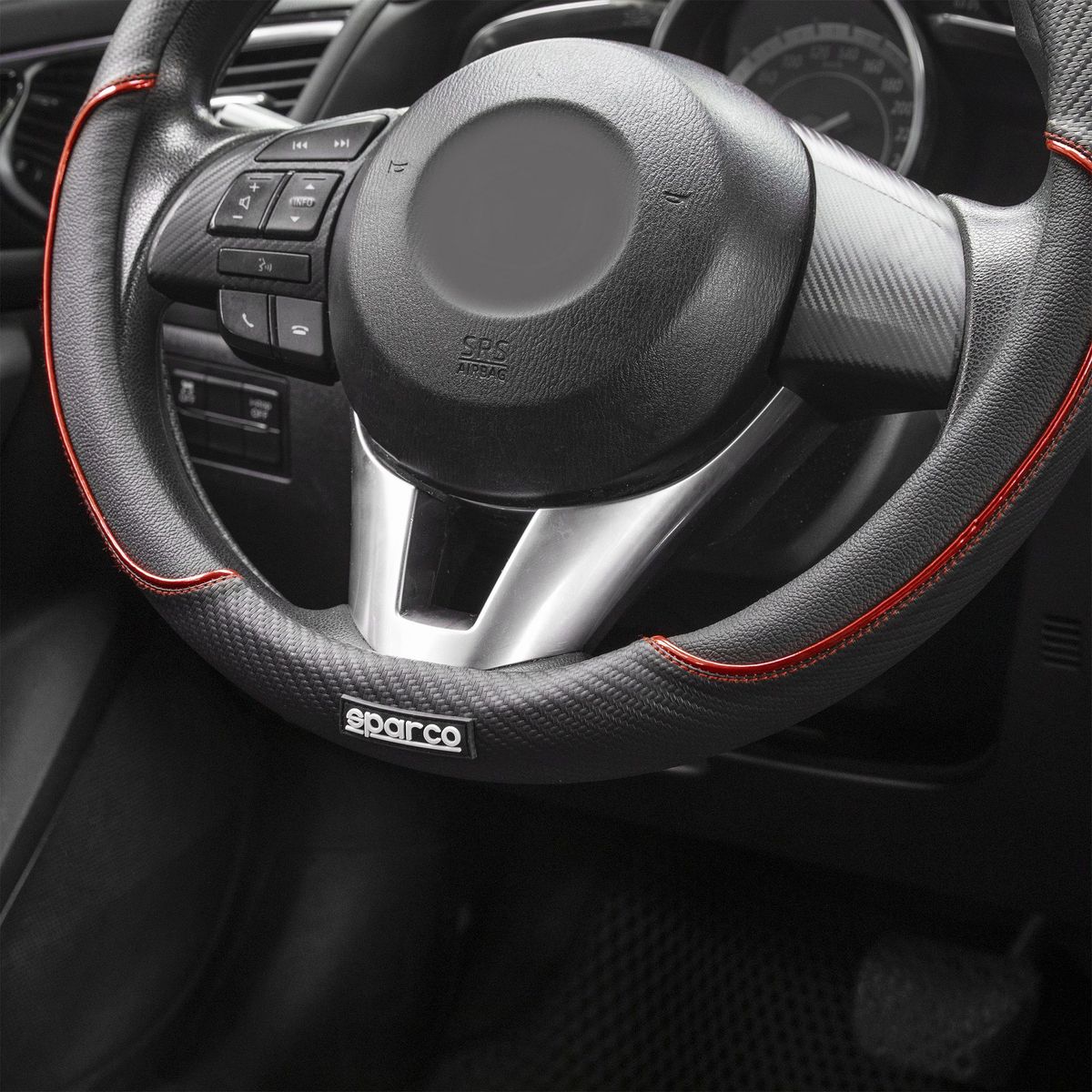 SPARCO - Forro De Timon Funda Cubre Volante Rojo Sparco SPS135BL