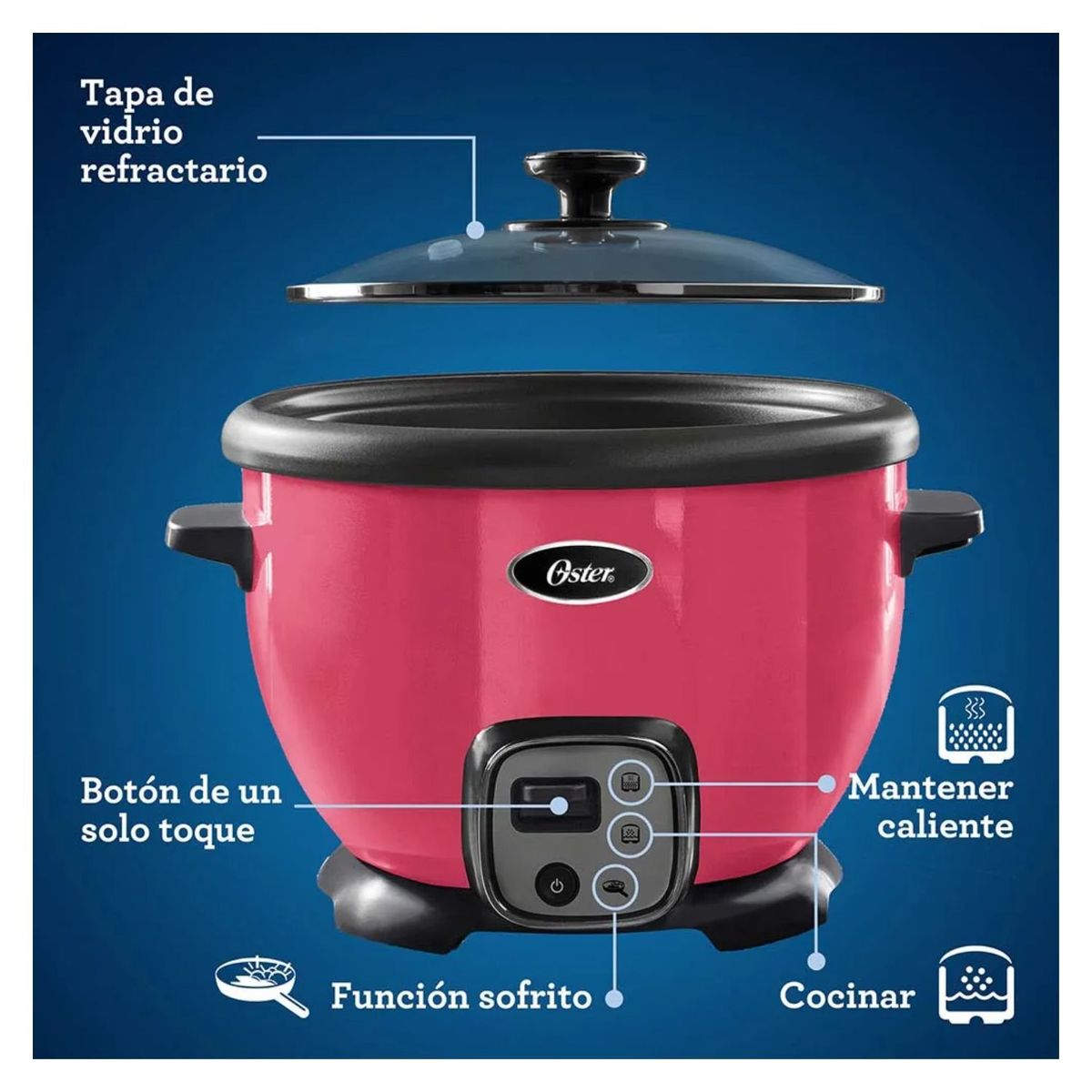 OSTER - Olla Arrocera Multiusos OSTER 1.8 litros color Sandia