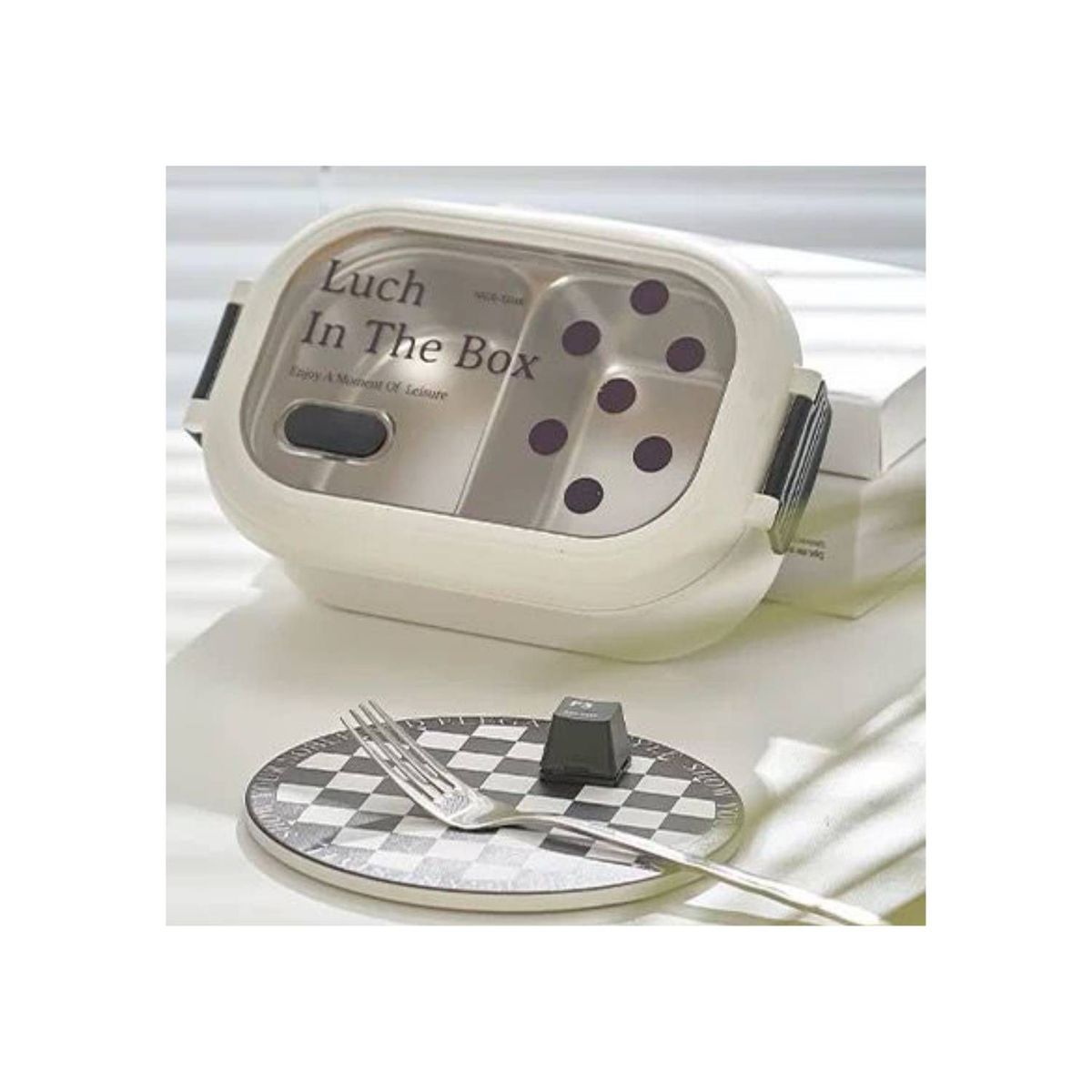 GENERICO - Lonchera taper fiambrera box blanco retro