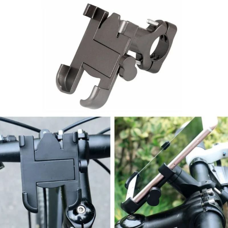 GENERICO - Holder de Aluminio para Moto Bicicleta Scooter Soporte 360° Negro