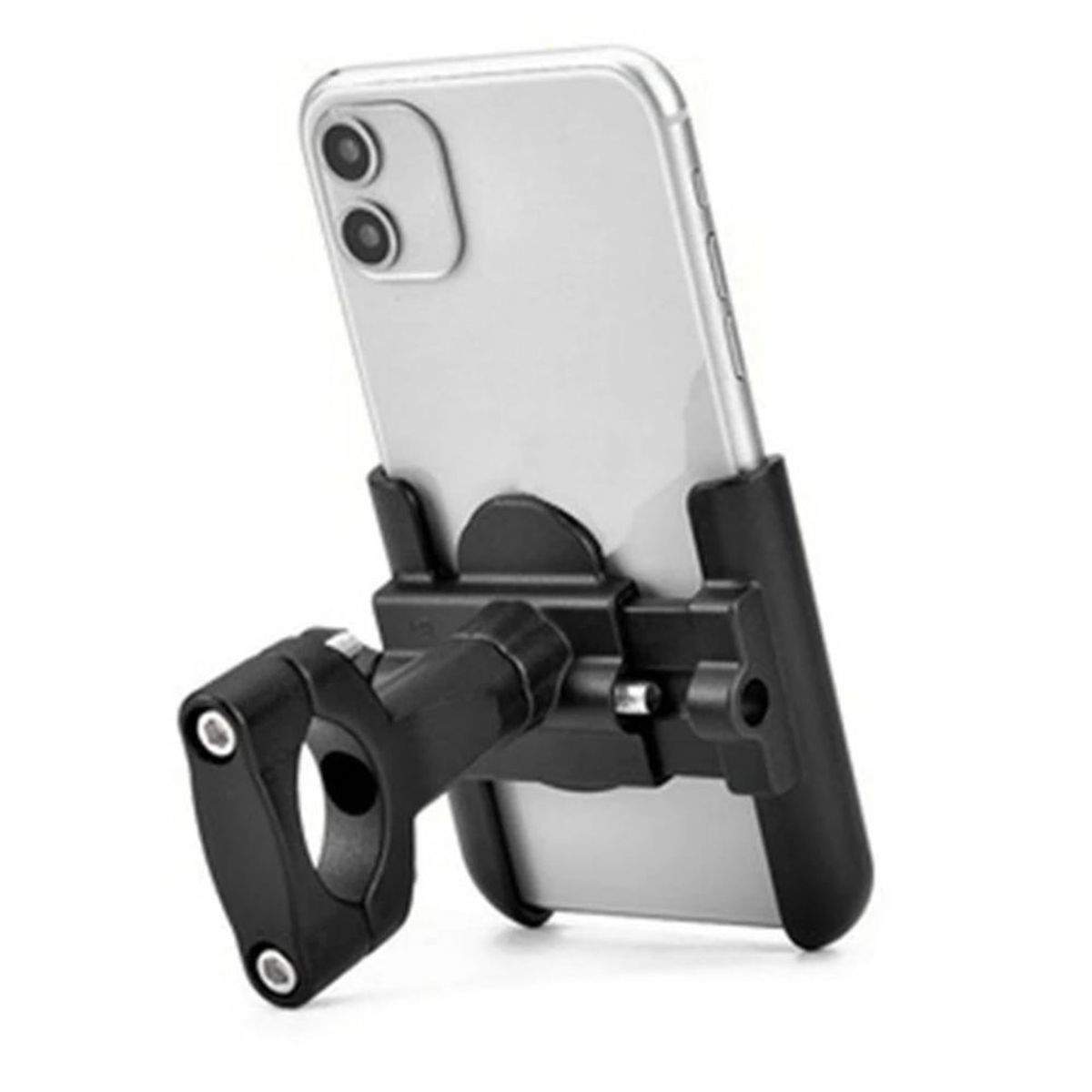 GENERICO - Holder de Aluminio para Moto Bicicleta Scooter Soporte 360° Negro