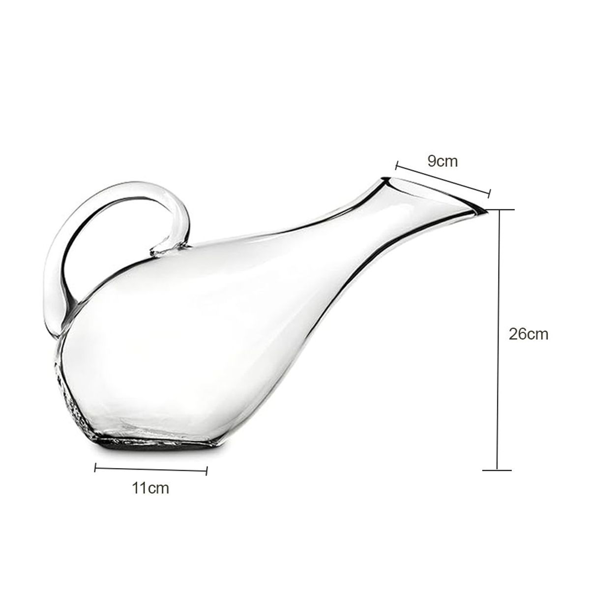 HYGGE - Jarra Decantadora para Vino con Asa y Boquilla Inclinada