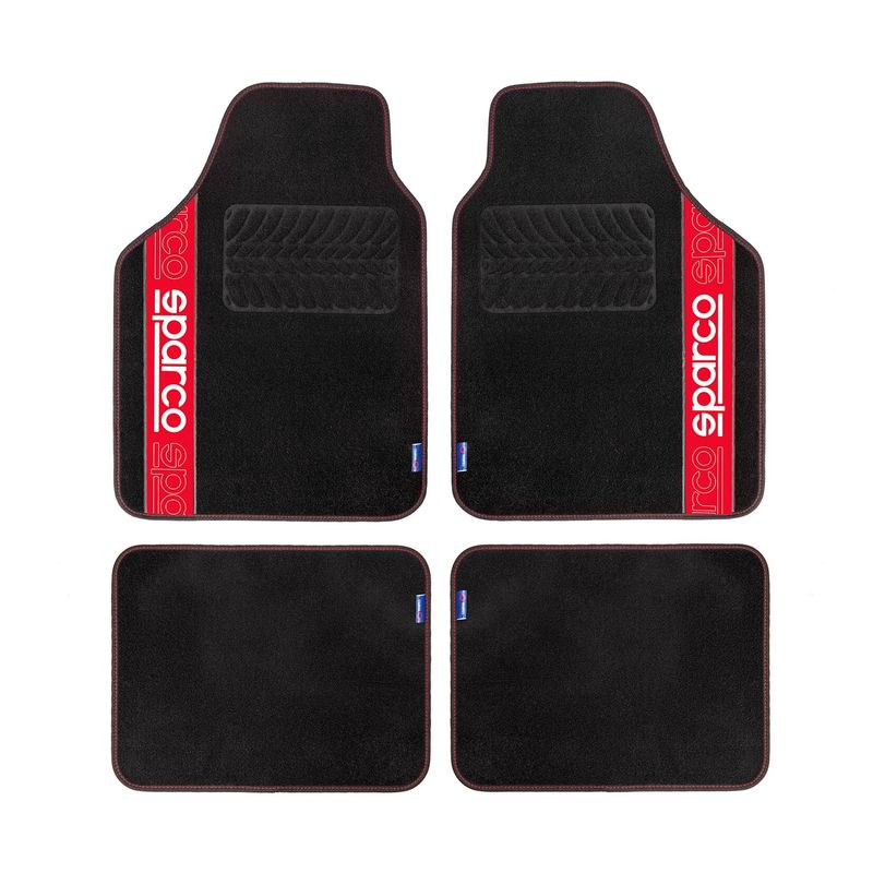 SPARCO - Tapete piso Alfombra Sparco 4 Piezas Universal Original