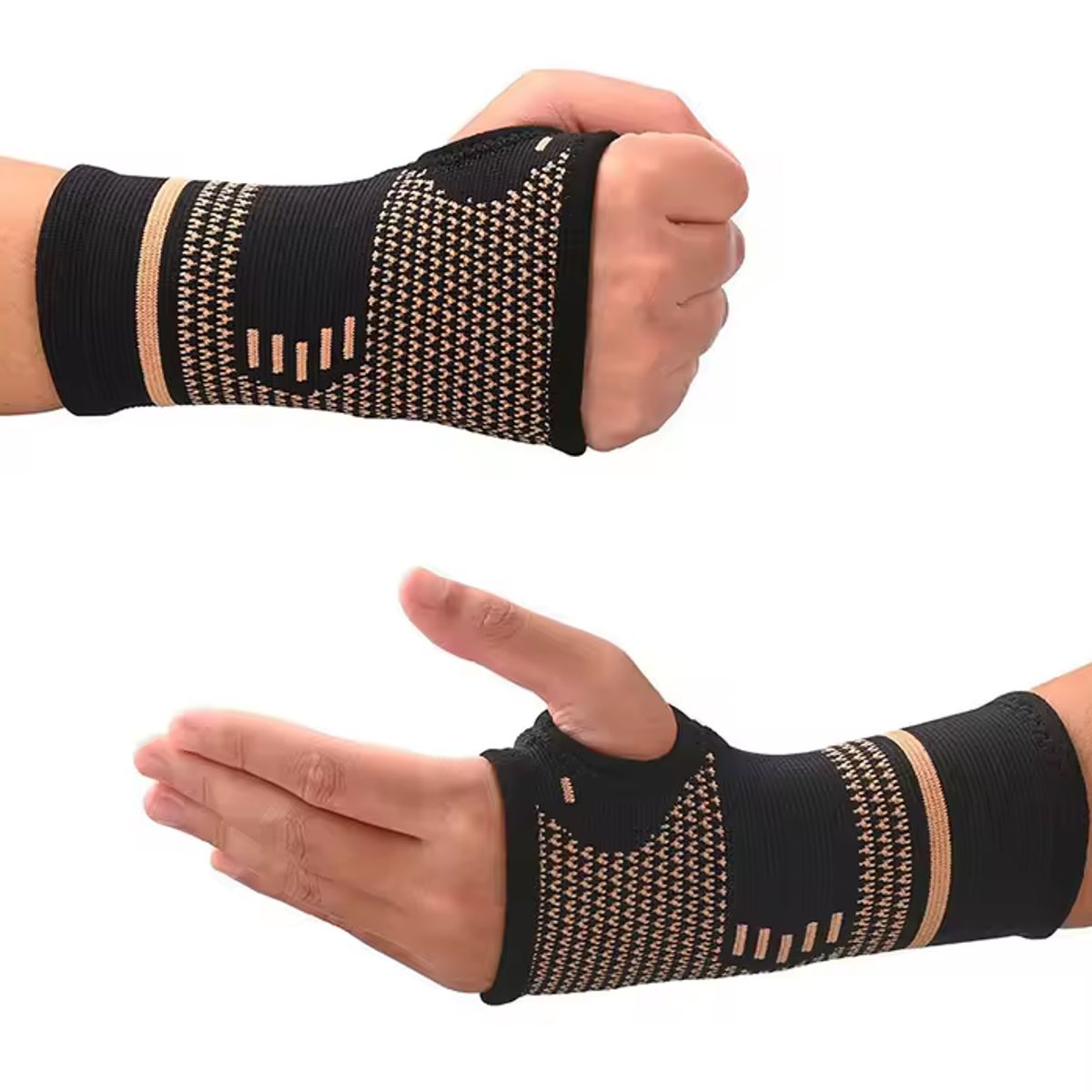 GENERICO - Muñequeras de compresión con hilos de cobre - M