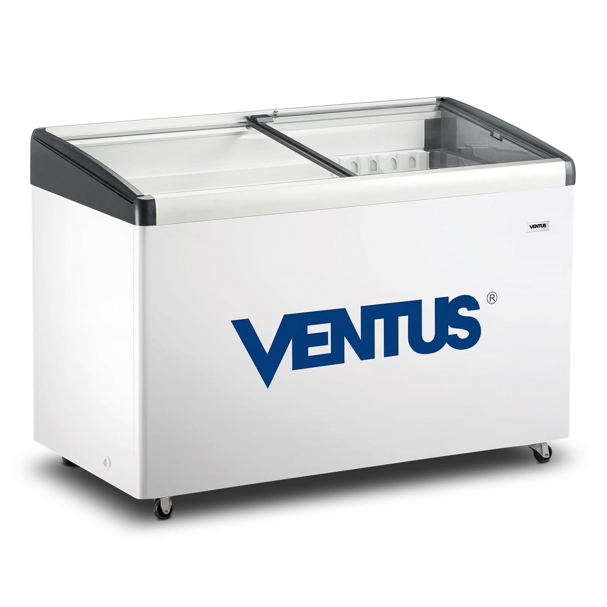 VENTUS - Congeladora Tapa De Vidrio plano inclinado Blanco de 400Lt  - VENTUS CTV-400I