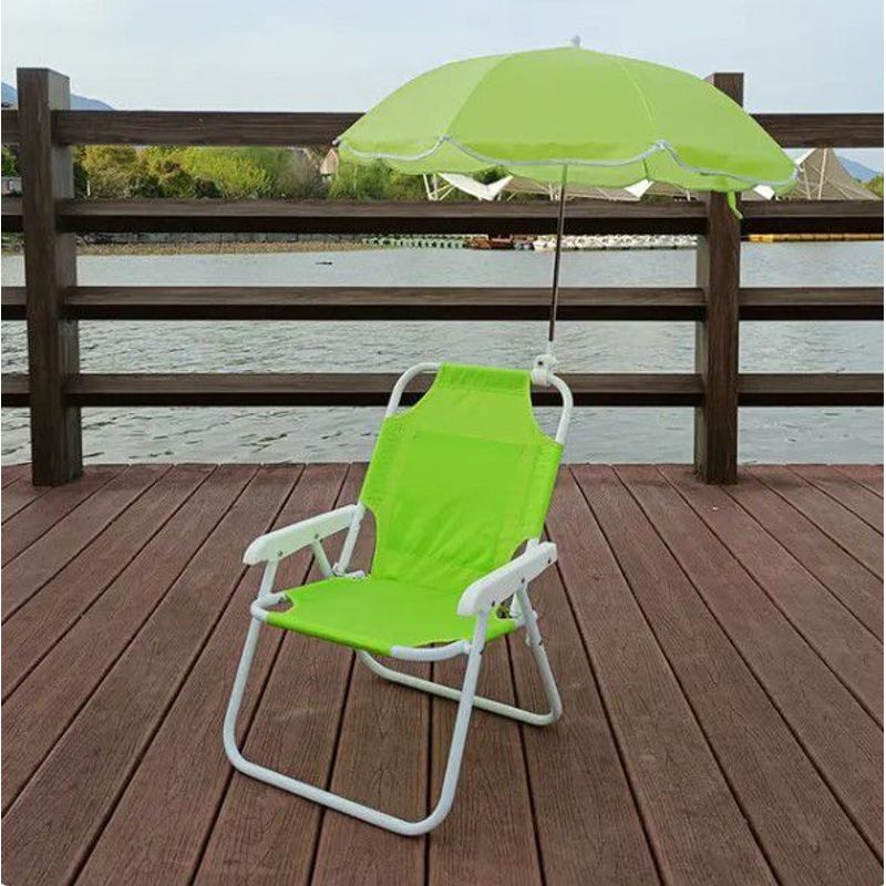 INSPIRA - Silla de Playa Camping Terraza Plegable Verde con Sombrilla