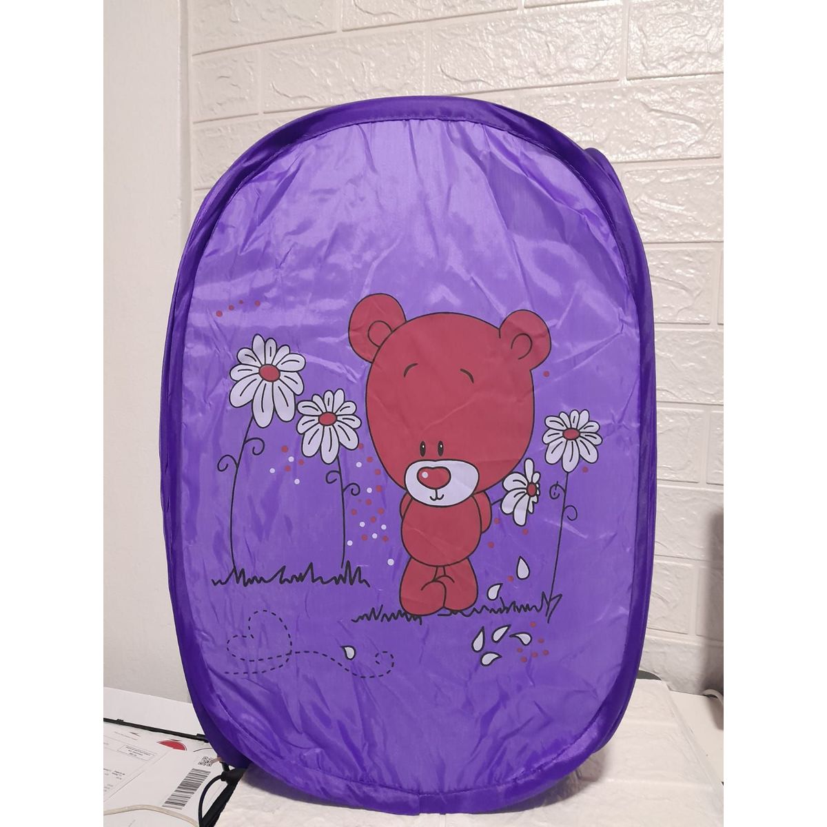 GENERICO - CANASTA CESTA PLEGABLE INFANTIL PARA ROPA SUCIA MORADO